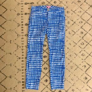 Lilly Pulitzer Blue & White Gingham Pants
